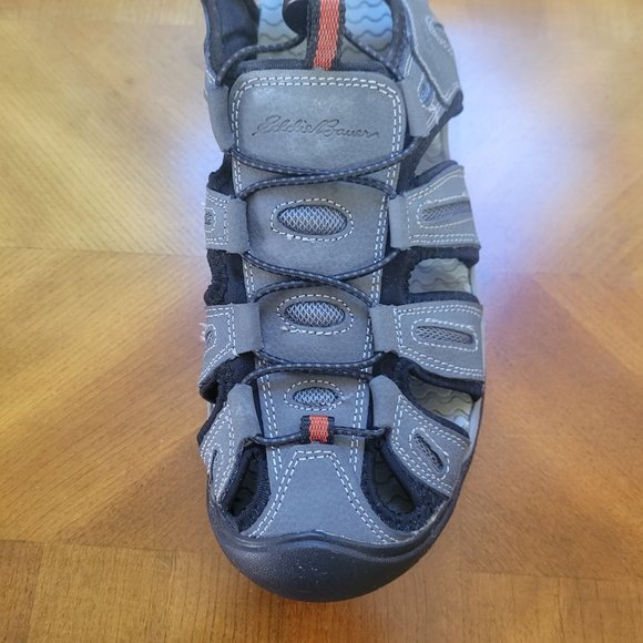 Men's Eddie Bauer Tommy Slip-On Grey Bump Toe Sandals - Picture 8 of 15